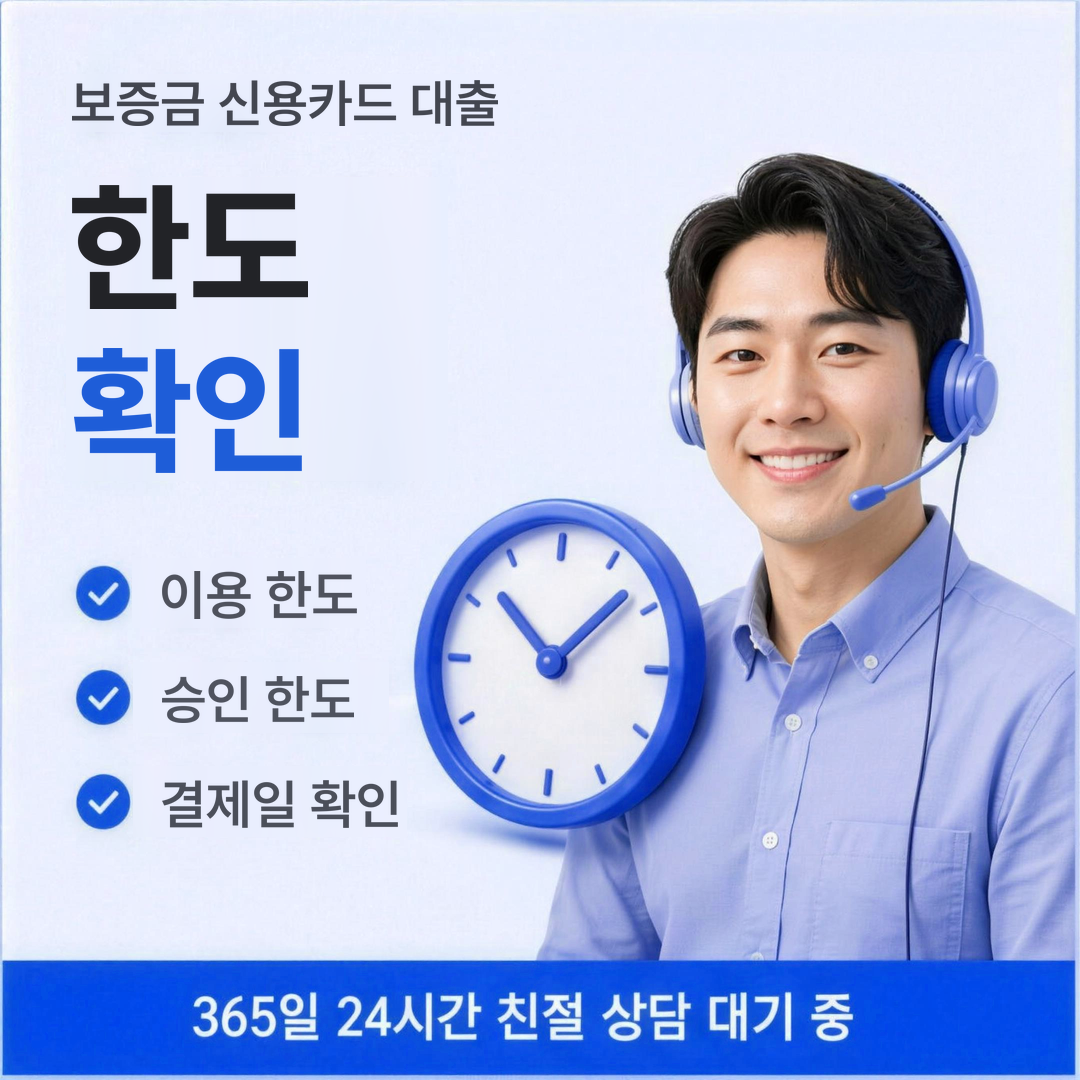 다음머니 보증금 신용카드 대출 한도 확인 안내